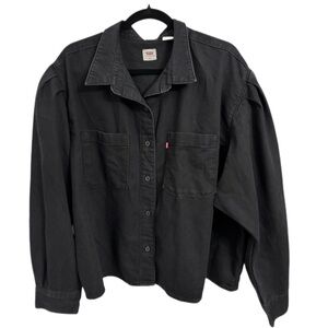 Levi's Women’s Workwear Streetwear Black Twill Shirt Jacket Size XXL